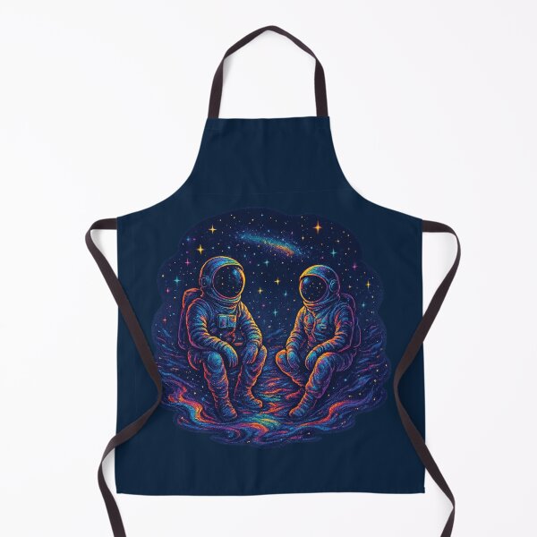 Item preview, Chill Astronauts in Neon Galaxy – Cosmic Aesthetic Spacecore Sticker designed and sold by HEERMANArt.