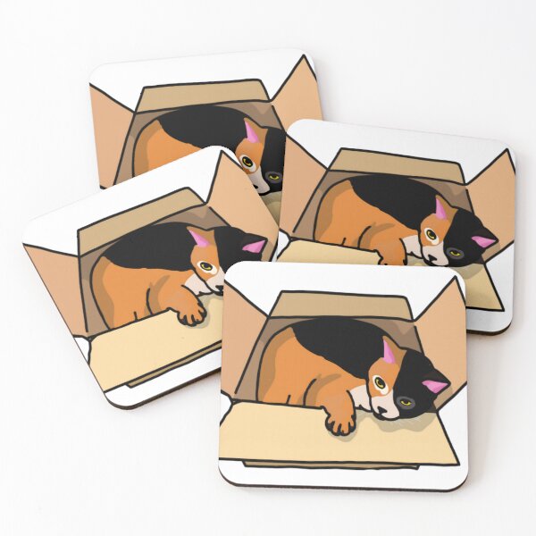 Item preview, Cute cat in a box designed and sold by Abaj.