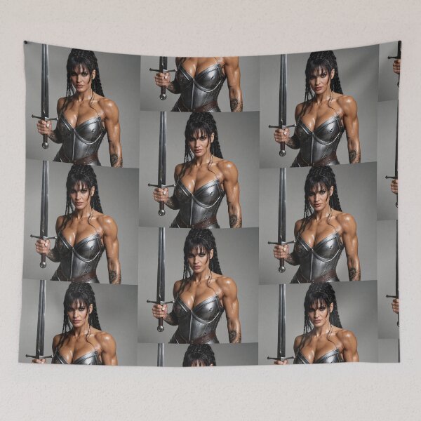 Item preview, Warrior Woman with sword designed and sold by Vintage Designs +.