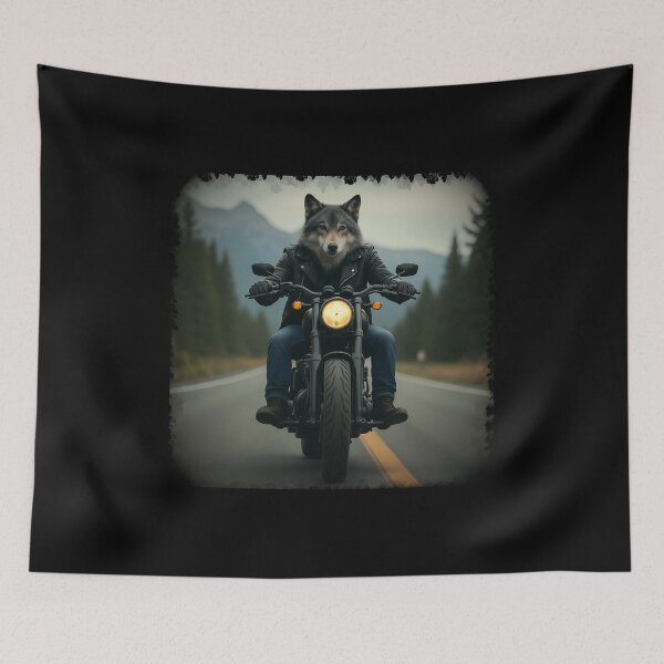 Item preview, Lone Wolf Biker on the Open Road designed and sold by FabcoDesign.