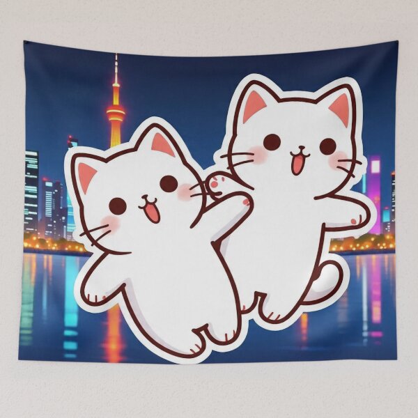 Item preview, Double Kitty Trouble | Cancan Cats designed and sold by Esterlane.