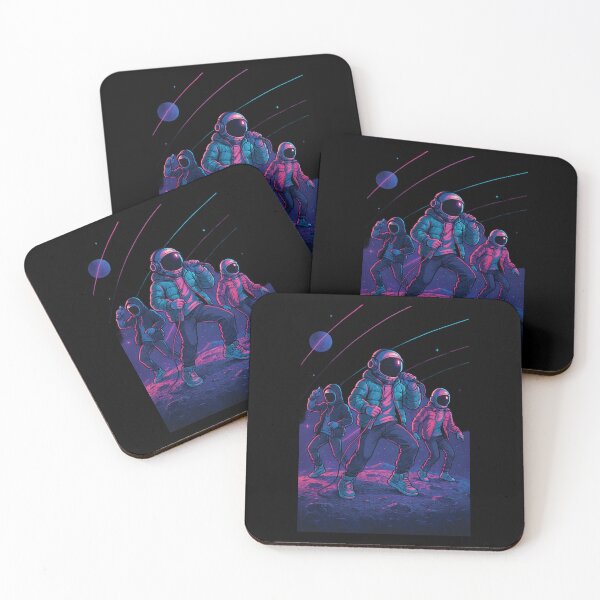 Item preview, Kpop Astronaut Neon Concert – Faceless Space Dance Aesthetic Sticker designed and sold by HEERMANArt.