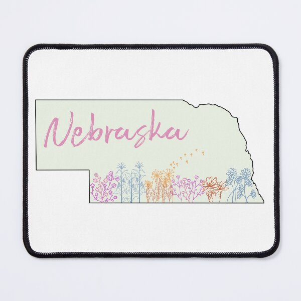 Item preview, Nebraska with Flowers designed and sold by parksmaddi.