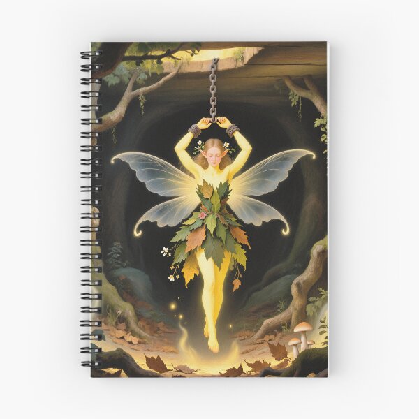 Item preview, Chained magical Fairy surrounded by evil goblins Fey Folk art designed and sold by Vintage Designs +.
