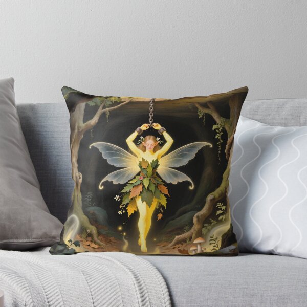Item preview, Chained magical Fairy surrounded by evil goblins Fey Folk art designed and sold by Vintage Designs +.