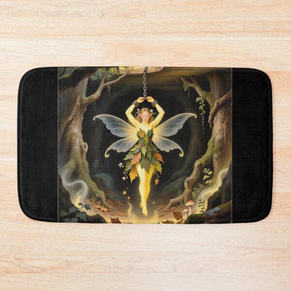 Item preview, Chained magical Fairy surrounded by evil goblins Fey Folk art designed and sold by Vintage Designs +.