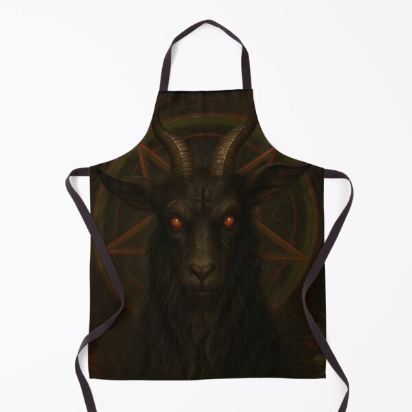 Item preview, halloween horror nights Demonic Goat Head with Glowing Eyes Occult Art designed and sold by Uglyandcute.