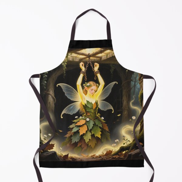 Item preview, Chained magical Fairy surrounded by evil goblins Fey Folk art designed and sold by Vintage Designs +.