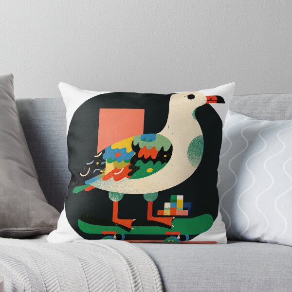 Item preview, Skater Seagull: Vibrant Urban Rebel with Geometric Swagger designed and sold by ForeverPrintsOK.