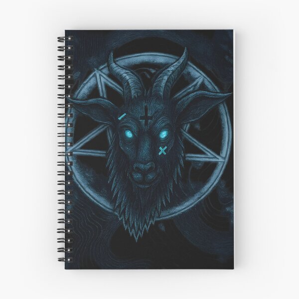 Item preview, Demonic Goat Head with Glowing Eyes Occult Art designed and sold by Uglyandcute.