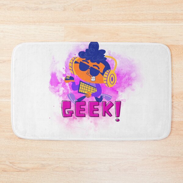 Item preview, Geek Guy with Laptop – Colorful Programmer with Headphones designed and sold by Lunaria Arts.