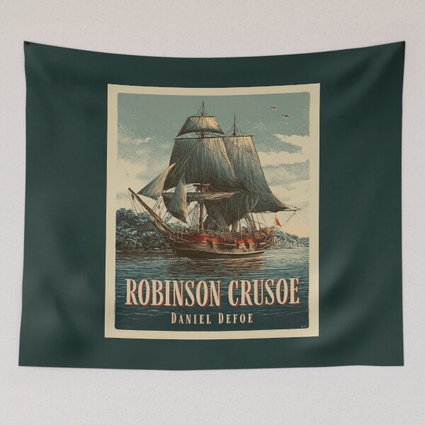 Artikelvorschau, Ein Vintage-Poster von Robinson Crusoe - Daniel Defoe entworfen und verkauft von GoodOldVintage.