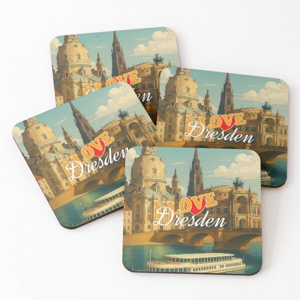 Item preview, Greetings from DRESDEN Germany - Modern Colorful City View designed and sold by Earth Celebration Designs.