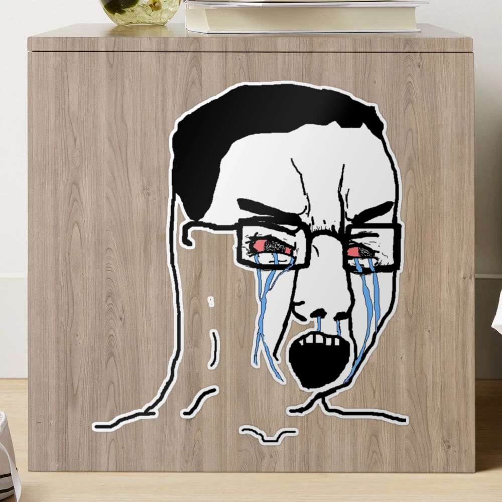 Chud Sad and Angry Wojak
