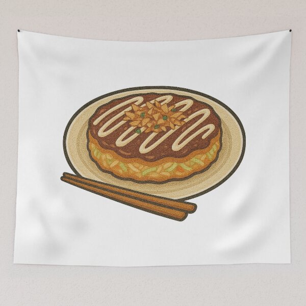 Item preview, Okonomiyaki Japanese Pancake Art – Cute Osaka Street Food Design designed and sold by Vendeloc.