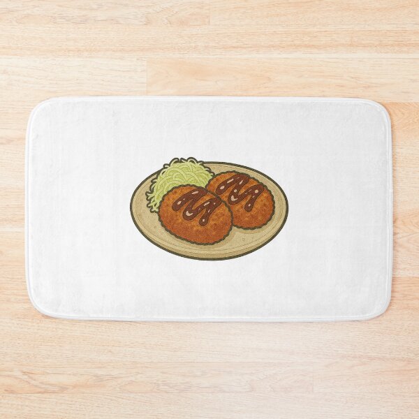 Item preview, Korokke Japanese Croquette Design – Comfort Food Art with Cabbage and Sauce designed and sold by Vendeloc.