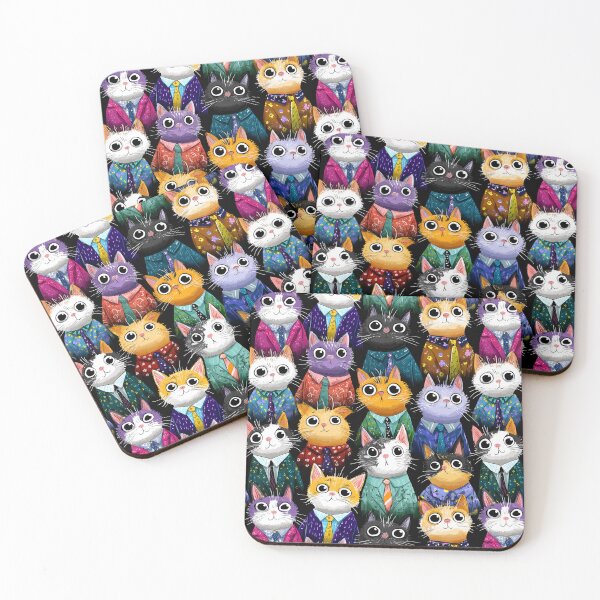 Item preview, Dapper Cats in Colorful Suits designed and sold by delroy66.