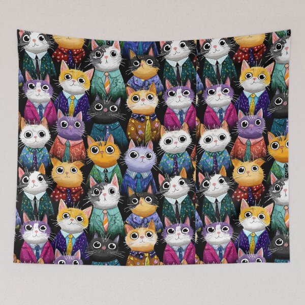 Item preview, Dapper Cats in Colorful Suits designed and sold by delroy66.