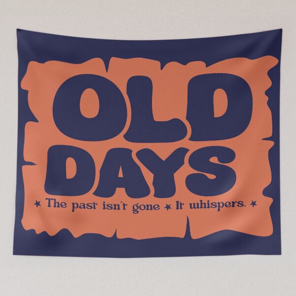 Item preview, Old Days Nostalgia Quote – Vintage Memory Whisper Typography Design designed and sold by ManyVersee.