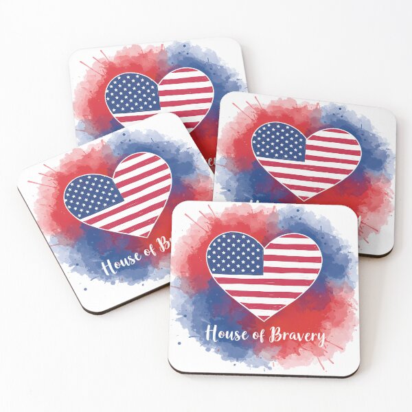 Item preview, House of Bravery Watercolor Flag (2) designed and sold by InkoraLab.