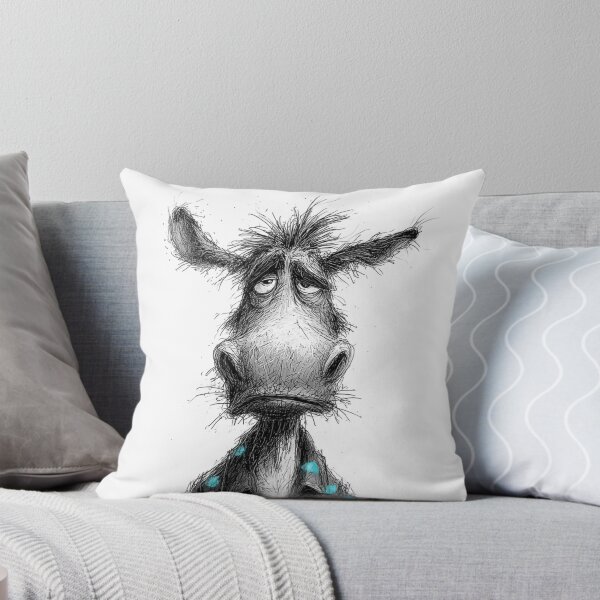 Item preview, Stylized drawing of the "jaded donkey", sketch, unhappy, humor, caricature designed and sold by ateliersabourin.