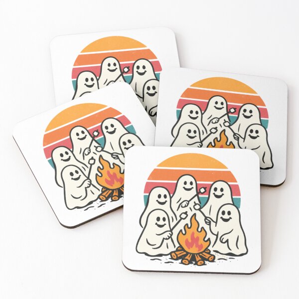 Item preview, Ghostly gathering of marshmallows by the campfire designed and sold by JonysCreativeDesigns.