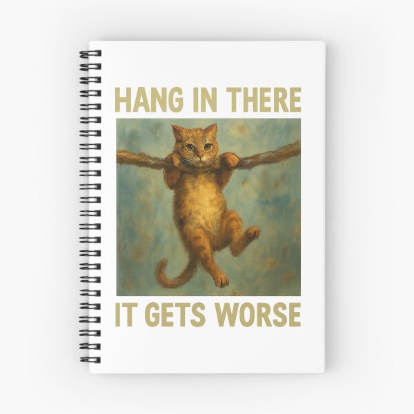 Item preview, Hang in There – It Gets Worse Cat Painting designed and sold by FBA.