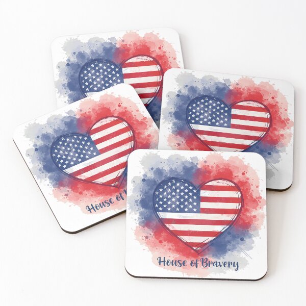 Item preview, House of Bravery Watercolor Flag (3) designed and sold by InkoraLab.