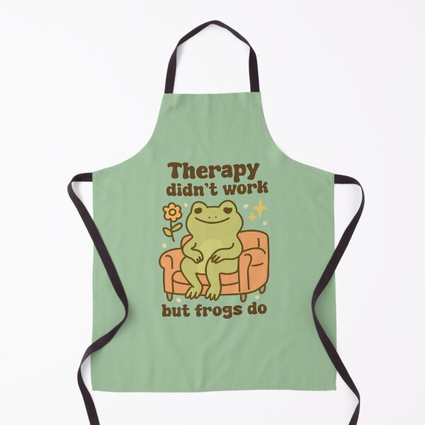 Item preview, Therapy didn’t work but frogs do - funny frog mental health sticker designed and sold by SnugbugStudios.