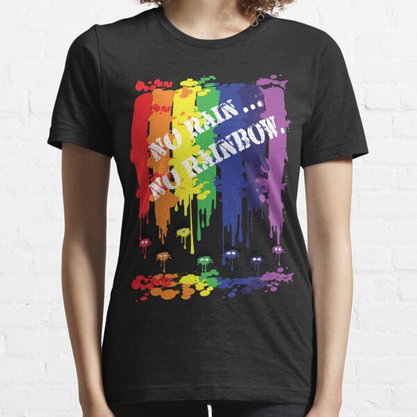 No Rain No Rainbow women's graphic tee - black