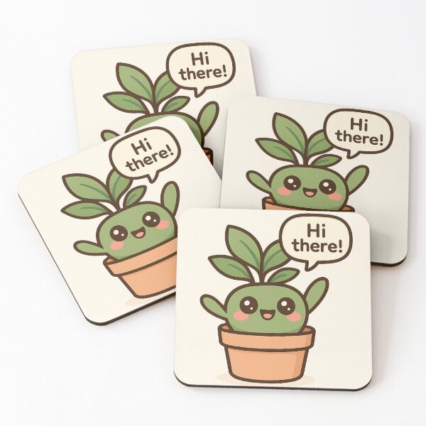 Item preview, Sunny Sprout - "Hi there!" designed and sold by KawaiiPotPower.