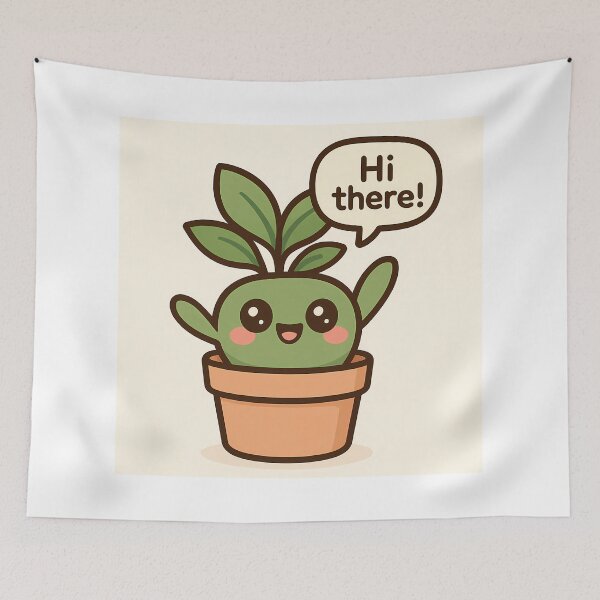 Item preview, Sunny Sprout - "Hi there!" designed and sold by KawaiiPotPower.