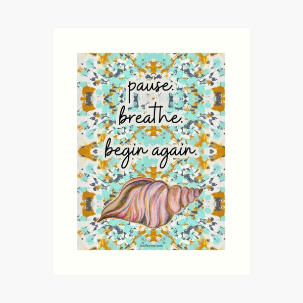 Item preview, Jen x Pharaby collab - pause breathe begin again  designed and sold by Pharaby Fable's Pup Artist Studio.