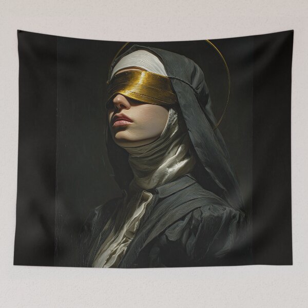 Item preview, Blindfolded Religious Icon Portrait designed and sold by Shannon Hilson.