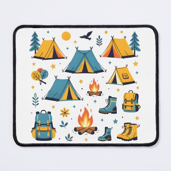 Item preview, CAMPING THEMED DOODLES designed and sold by KISHNAY-FASHION.