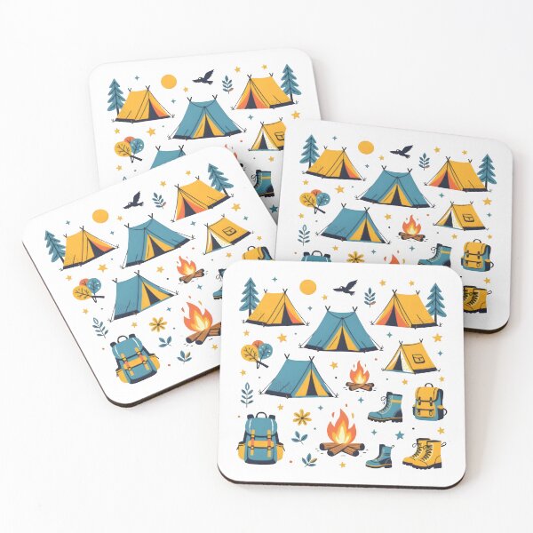 Item preview, CAMPING THEMED DOODLES designed and sold by KISHNAY-FASHION.