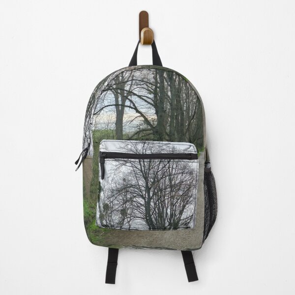 Item preview, A dirt road winds through a wooded landscape with trees on both sides at the Maschsee Hannover designed and sold by TravelLensPro.