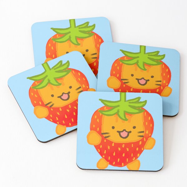 Item preview, Cute Orange Strawberry Cat designed and sold by Annasart8.