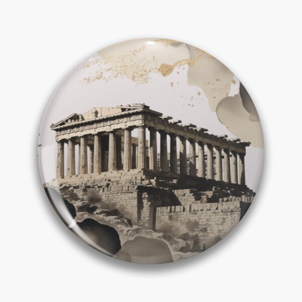 Item preview, Athenian Parthenon atop the Acropolis rendered in a traditional Japanese style with meticulous detail. designed and sold by 123ks.