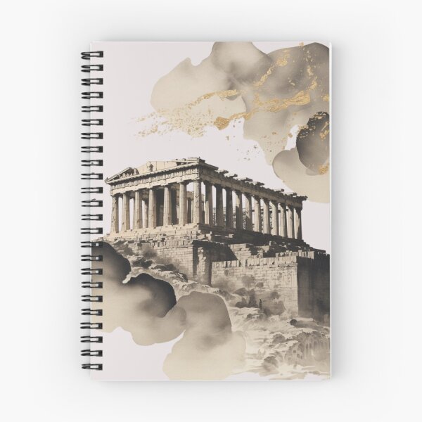 Item preview, Athenian Parthenon atop the Acropolis rendered in a traditional Japanese style with meticulous detail. designed and sold by 123ks.