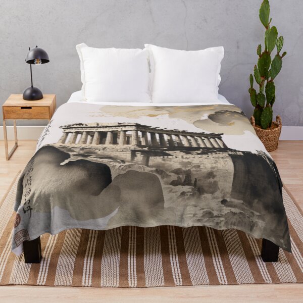 Item preview, Athenian Parthenon atop the Acropolis rendered in a traditional Japanese style with meticulous detail. designed and sold by 123ks.