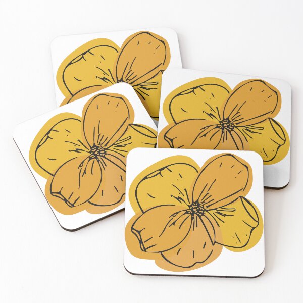 Item preview, Yellow Orange Buttercup Ranunculus Flower designed and sold by ABBracher Design .