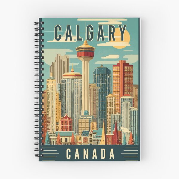Item preview, Discover Scenic Urban and Mountain Scene of Calgary in Canada  - Travel Art designed and sold by turtlestart.