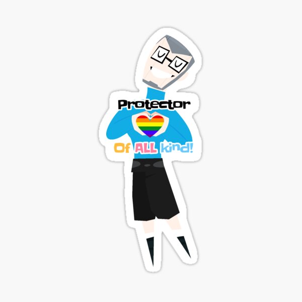 Item preview, ‘Aquabats Pride’ Jimmy the Robot sticker designed and sold by magnusalma.