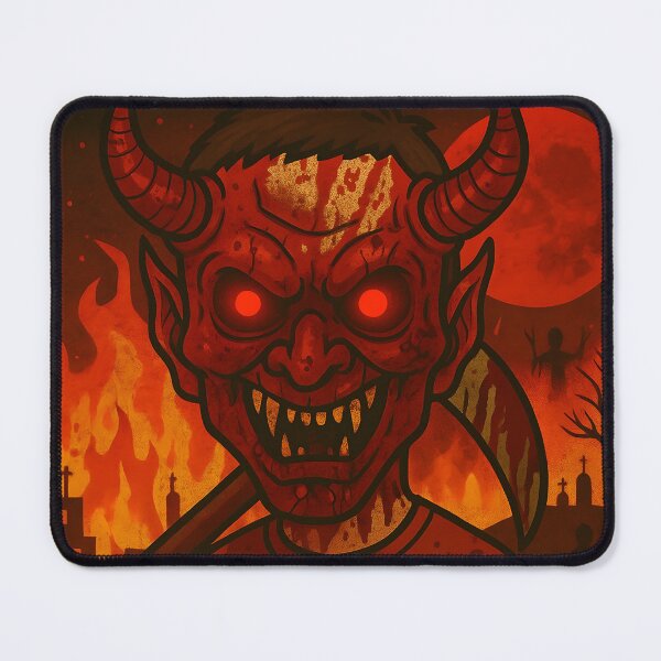 Item preview, Blood-Soaked Devil Mask Killer Halloween Art designed and sold by Uglyandcute.
