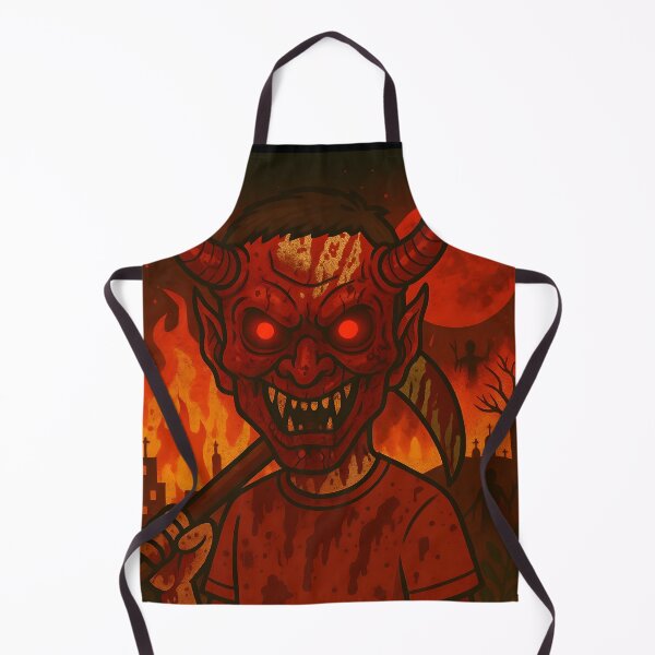 Item preview, Blood-Soaked Devil Mask Killer Halloween Art designed and sold by Uglyandcute.