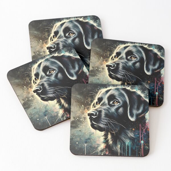 Item preview, Black Labrador Dog – Color Splash Abstract Art designed and sold by ParadisePosters.