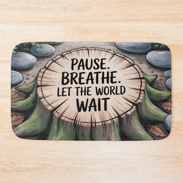 Item preview, Pause and Breathe – Mindfulness Art in a Serene Forest Retreat designed and sold by MoMidoStore.