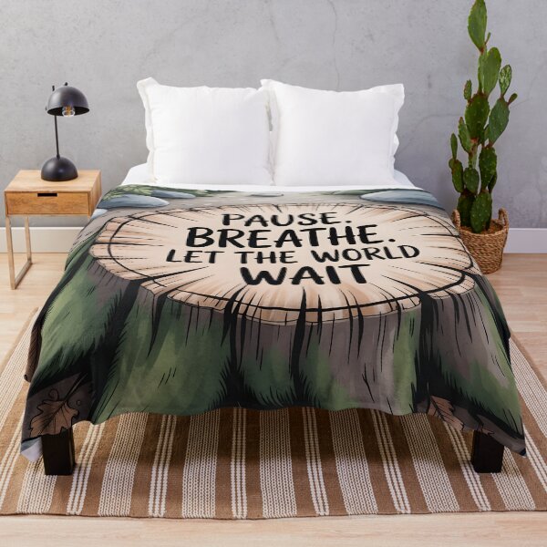 Item preview, Pause and Breathe – Mindfulness Art in a Serene Forest Retreat designed and sold by MoMidoStore.