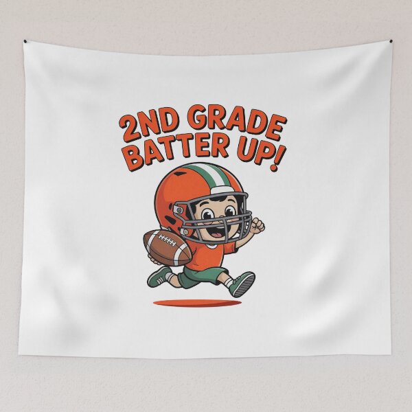Item preview, 2nd Grade Batter Up American Football Kid Back To School designed and sold by PietrzakDesign.